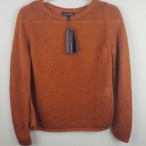 NWT Banana Republic Burnt Orange Open Weave Sweater
